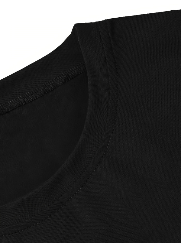 Tricou damă cu citat inspirațional, croială lejeră, guler rotund, mâneci scurte, bumbac tricotat, imprimeu cu litere