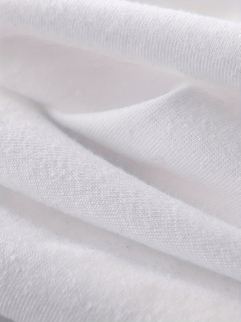 Tricou din bumbac cu grafica alfabetului deprinderilor de coping, guler rotund, mâneci scurte, ștanțare la cald