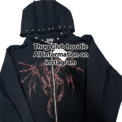 Унисекс худи с цип отпред и принт, полиестер-спандексова смес, качулка, свободен крой, есен 2025