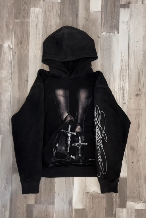 Унисекс худи с цип отпред и принт, полиестер-спандексова смес, качулка, свободен крой, есен 2025