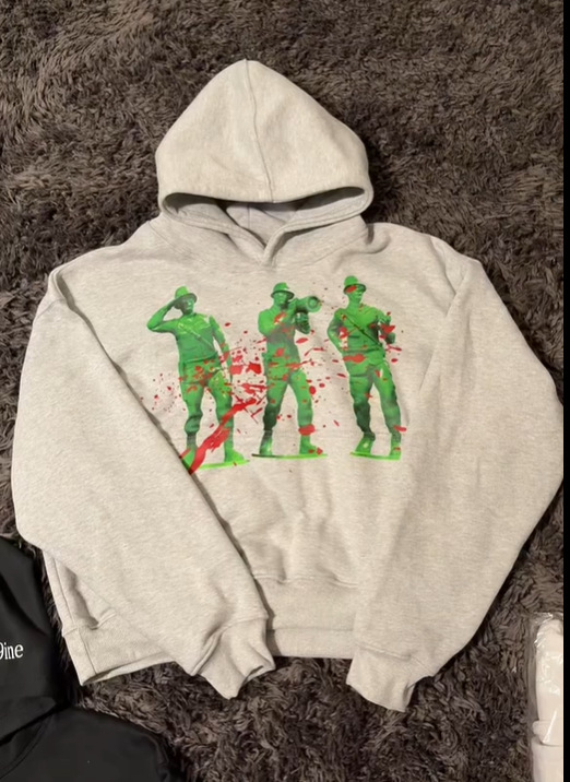 Унисекс худи с цип отпред и принт, полиестер-спандексова смес, качулка, свободен крой, есен 2025