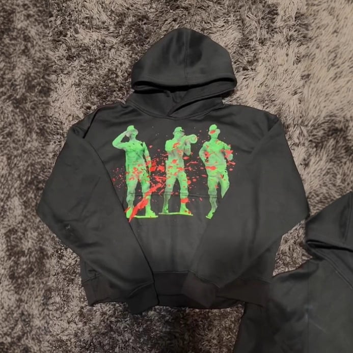 Унисекс худи с цип отпред и принт, полиестер-спандексова смес, качулка, свободен крой, есен 2025