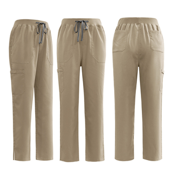 Set scrubs za stomatološku kliniku, za liječnike i medicinske sestre, kratki rukav, V‑izrez, hlače, poliester/spandeks 72%/22%, četiri sezone