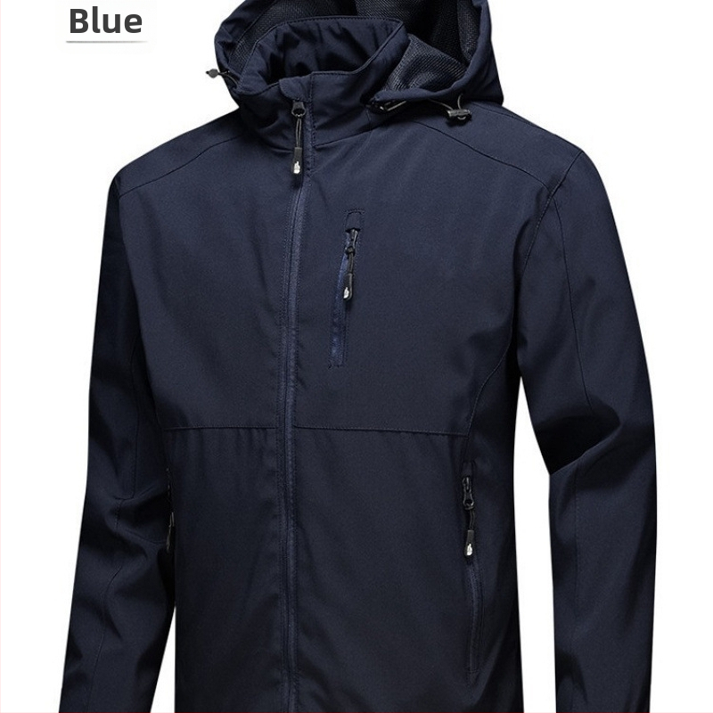 Vyrų softshell striukė, slim fit, gobtuvė, užtrauktukas, papildomas ilgis, vinilon-poliesterio audinys