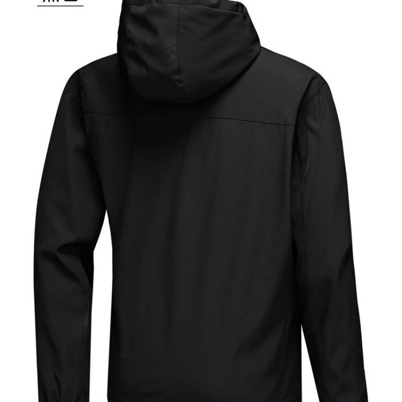 Pánska softshellová bunda, slim fit, kapucňa, zips, extra dĺžka, tkanina vinylon-poliester