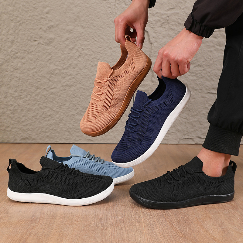 Loafers respirabili din plasă, vârf rotund, talpă EVA, închidere cu șireturi, unisex, pantofi casual de vară