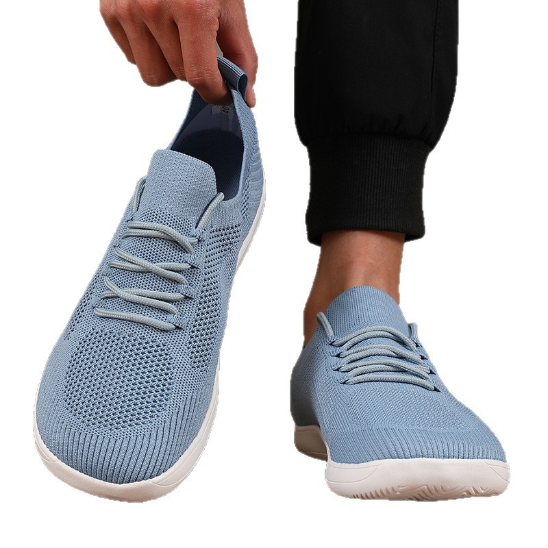 Loafers respirabili din plasă, vârf rotund, talpă EVA, închidere cu șireturi, unisex, pantofi casual de vară