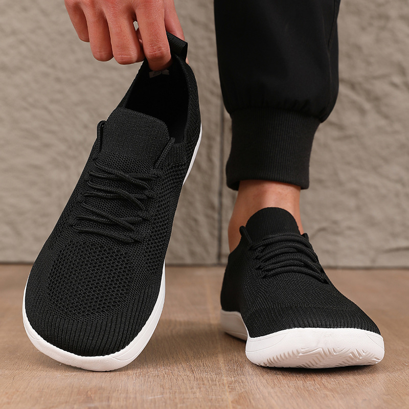 Loafers respirabili din plasă, vârf rotund, talpă EVA, închidere cu șireturi, unisex, pantofi casual de vară