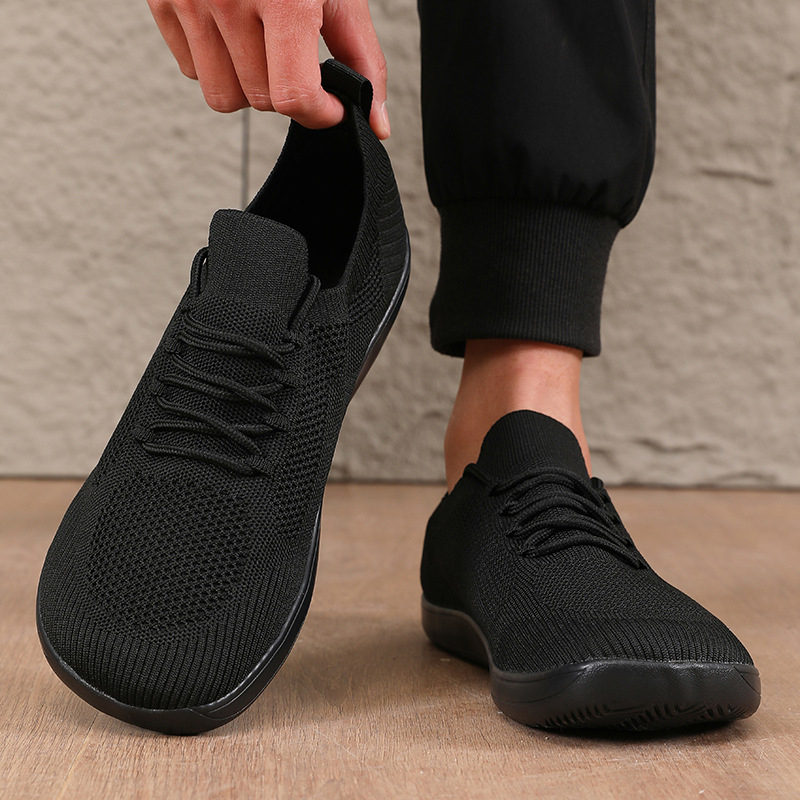 Loafers respirabili din plasă, vârf rotund, talpă EVA, închidere cu șireturi, unisex, pantofi casual de vară