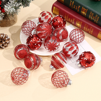 Vianočné gule ozdoba PS materiál, moderný minimalistický štýl, poloručne-polomontáž, 2025 Vianočná guľa 5