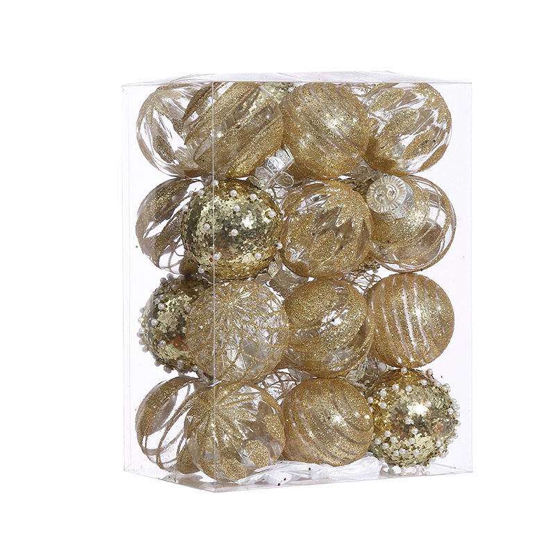 Vianočné gule ozdoba PS materiál, moderný minimalistický štýl, poloručne-polomontáž, 2025 Vianočná guľa 5