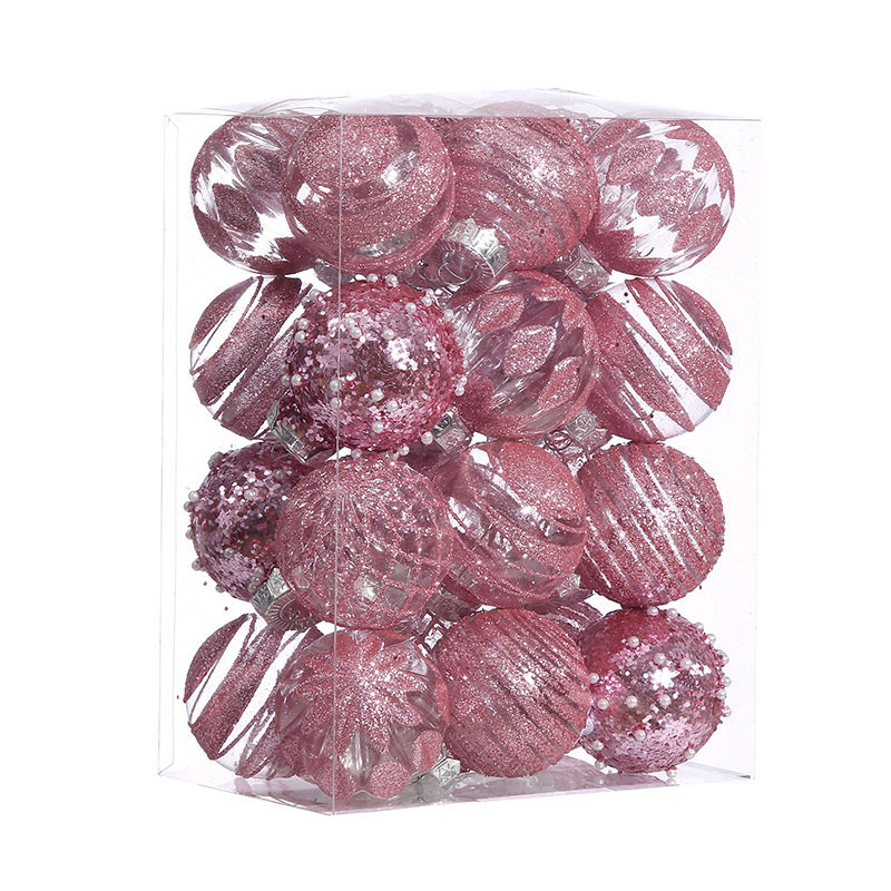 Vianočné gule ozdoba PS materiál, moderný minimalistický štýl, poloručne-polomontáž, 2025 Vianočná guľa 5