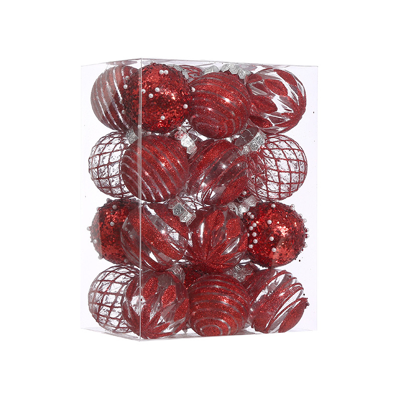 Vianočné gule ozdoba PS materiál, moderný minimalistický štýl, poloručne-polomontáž, 2025 Vianočná guľa 5