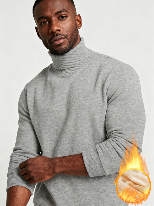 Muški pulover s flis podstavom, bez kapulje, sportsko casual stil, 96% poliester