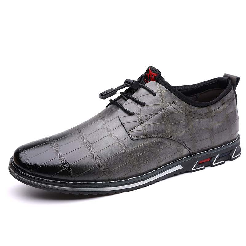 Pánske mokasíny s PU vrchnou, gumová podrážka, okrúhla špička, nízky členok, protisklzná podrážka