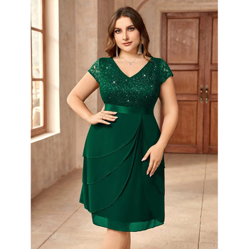 Svadobné šaty s čipkou a flitrami, dlhé rukávy, Vinylon materiál, pre všetky ročné obdobia, pre ženy stredného a staršieho veku