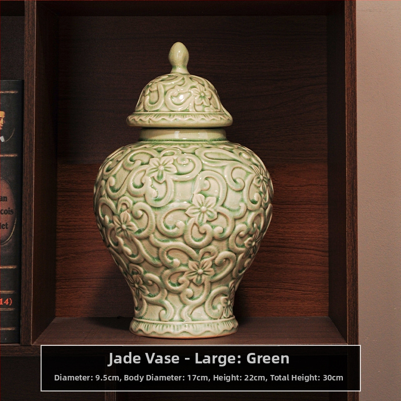 Keramická váza General Jar — Antický stredoveký štýl, ručne maľovaná, ručne vyrobená, európsky štýl (keramika; európsky štýl; ručne maľovaná; ručne vyrobená)