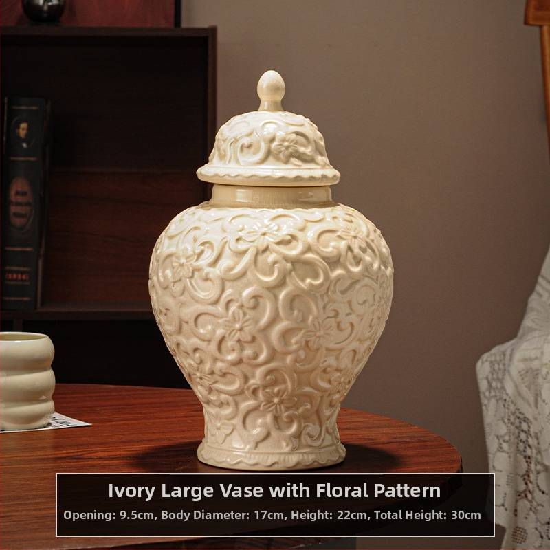 Keramická váza General Jar — Antický stredoveký štýl, ručne maľovaná, ručne vyrobená, európsky štýl (keramika; európsky štýl; ručne maľovaná; ručne vyrobená)