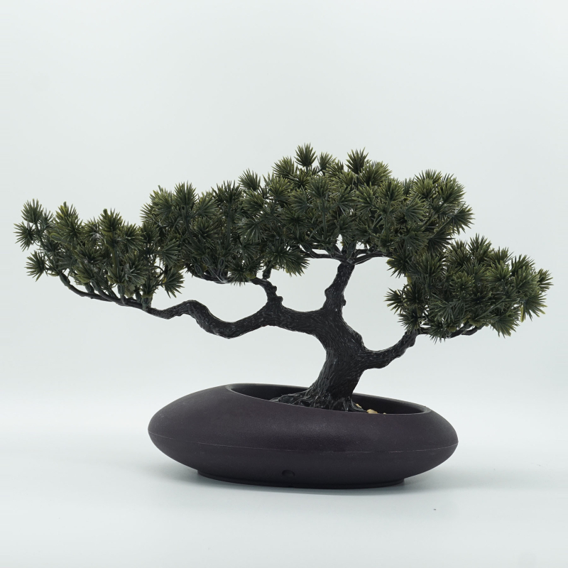 Plastový dekoratívny strom Welcome Pine — Mingyi 156, vstrekované spracovanie, určený na ozdobu, stolovú dekoráciu a rekvizitu na fotografiu.