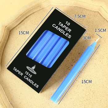 Forest Fire парафинова цилиндрична обикновена свещ за осветление, изработена полу ръчно и полуавтоматично.