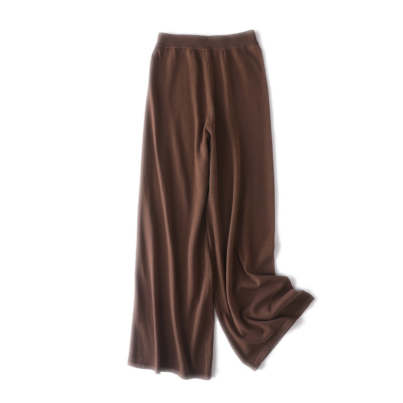 Dvoslojni pamučni pleteni set: top s okruglim izrezom i kratkim rukavima, široke hlače; casual stil, 95% pamuk