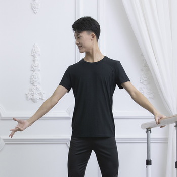 Top bărbătesc de dans din modal — țesătură modal 95%, căptușeală Spandex 5%, adult, bărbat, dans modern