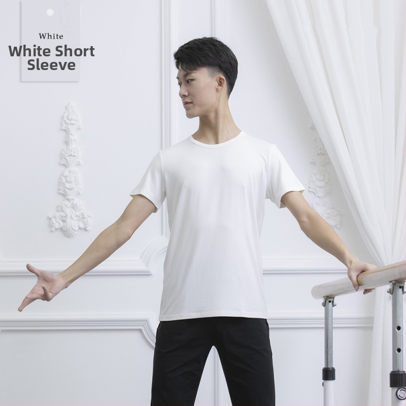 Modal vīriešu deju tops — 95% modal audums, Spandex iekšmats 5%, pieaugušais vīrietis