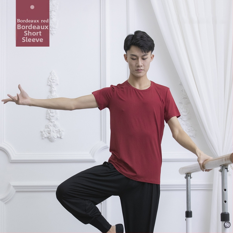 Modal vīriešu deju tops — 95% modal audums, Spandex iekšmats 5%, pieaugušais vīrietis