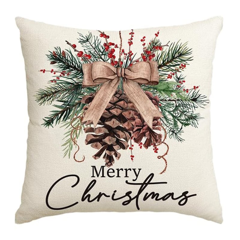 Ленова калъфка за възглавница с дизайн Коледно дърво в камион за всекидневна – модерен минималистичен стил