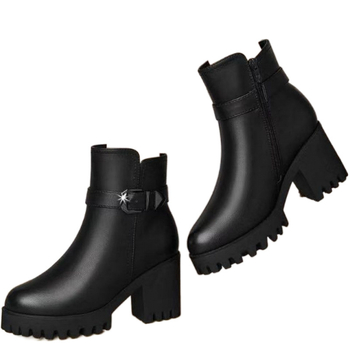 Ženske Martin čizme, vodootporne, PU gornji dio, bočni zatvarač, peta 6–8 cm