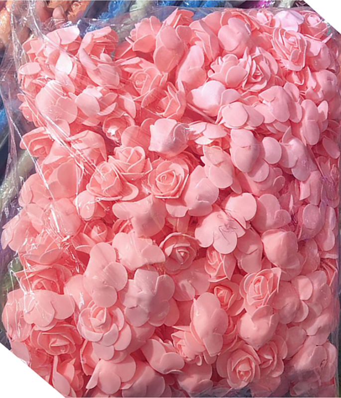 Maokai Večná ruža – Mini PE penyová umelá ruža pre DIY čelenku a veniec; MOQ 2 balenia; 500 kvetov na balenie