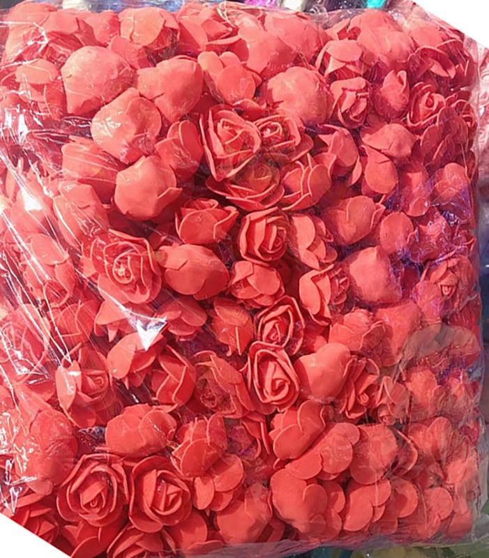 Maokai Večná ruža – Mini PE penyová umelá ruža pre DIY čelenku a veniec; MOQ 2 balenia; 500 kvetov na balenie