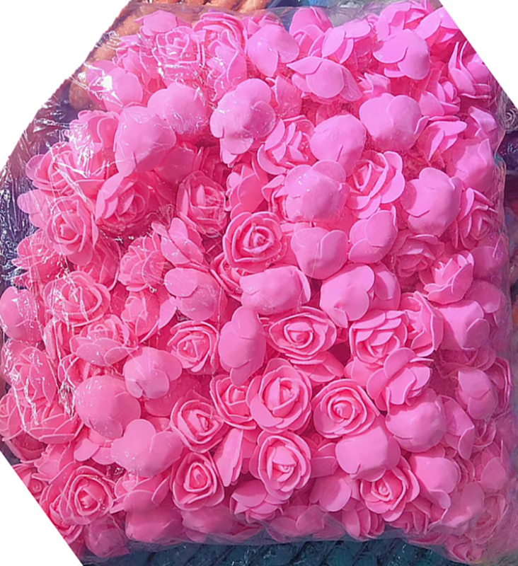 Maokai Večná ruža – Mini PE penyová umelá ruža pre DIY čelenku a veniec; MOQ 2 balenia; 500 kvetov na balenie