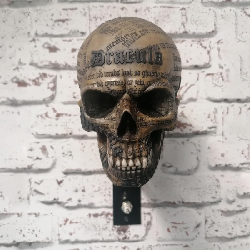 Držač kacige za motocikl s lubanjom – Proizvod od smole, Materijal: smola, Tip materijala: plast/smola, Značka: Drugo, Pakiranje: Obično pakiranje