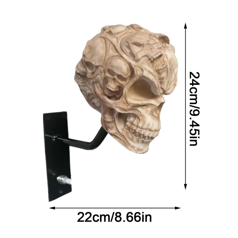 Držač kacige za motocikl s lubanjom – Proizvod od smole, Materijal: smola, Tip materijala: plast/smola, Značka: Drugo, Pakiranje: Obično pakiranje