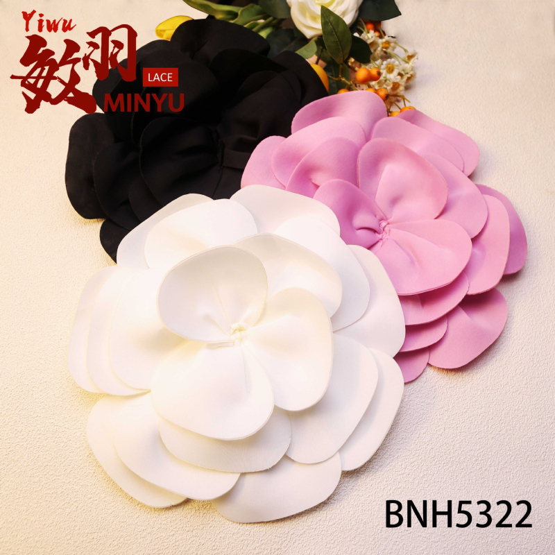 Minyu DIY aplicații florale pentru îmbrăcăminte – accesorii din poliester pentru geci, rochii și cămăși