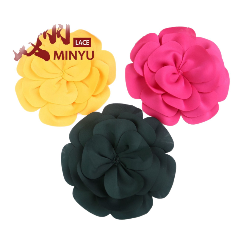 Minyu DIY aplicații florale pentru îmbrăcăminte – accesorii din poliester pentru geci, rochii și cămăși