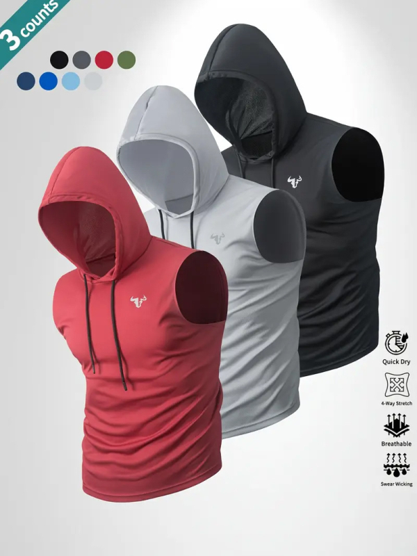 Muški top s kapuljom, 100% poliester, 180-250 g, okrugli izrez, tiskani dizajn