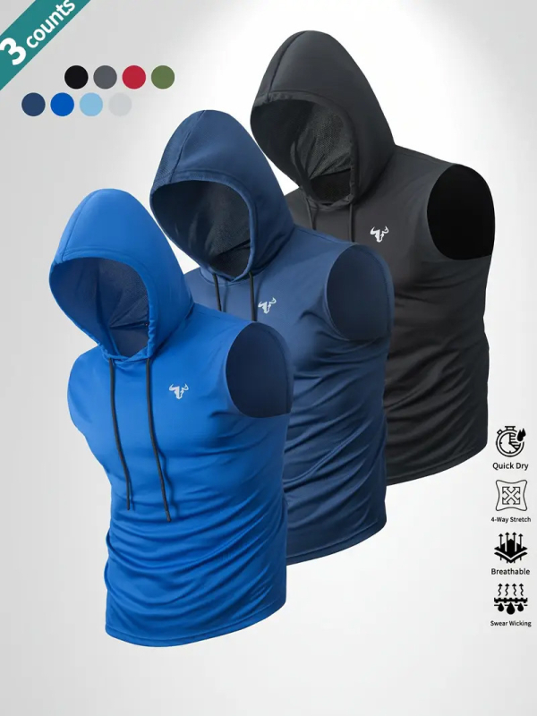 Muški top s kapuljom, 100% poliester, 180-250 g, okrugli izrez, tiskani dizajn