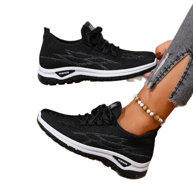 Ženske platforme s prozračnim mrežastim gornjim dijelom, vezanje sprijeda, okrugli vrh, niski potplat