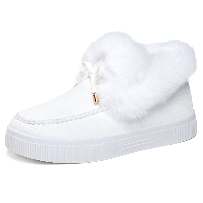 Női téli csizma velúr felsőrésszel, műszőrme bélés, alacsony szár, slip-on