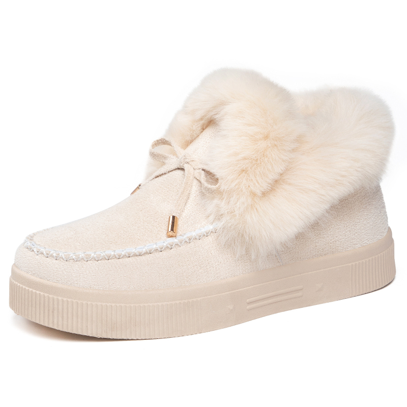 Női téli csizma velúr felsőrésszel, műszőrme bélés, alacsony szár, slip-on