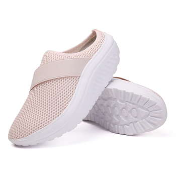 Keturių sezonų aukštinantys kasdieniai bateliai su viena juosta, tinklinis viršus, EVA padas, apvali nosis