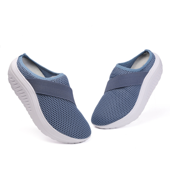 Keturių sezonų aukštinantys kasdieniai bateliai su viena juosta, tinklinis viršus, EVA padas, apvali nosis