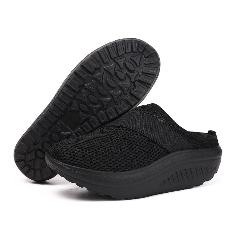 Keturių sezonų aukštinantys kasdieniai bateliai su viena juosta, tinklinis viršus, EVA padas, apvali nosis