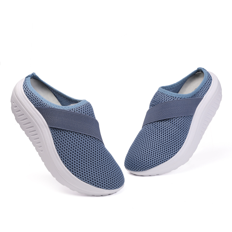 Keturių sezonų aukštinantys kasdieniai bateliai su viena juosta, tinklinis viršus, EVA padas, apvali nosis