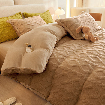 Чаршаф Milk Velvet, жакардово тъкане, модерен стил, реактивно боядисване