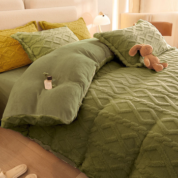 Чаршаф Milk Velvet, жакардово тъкане, модерен стил, реактивно боядисване