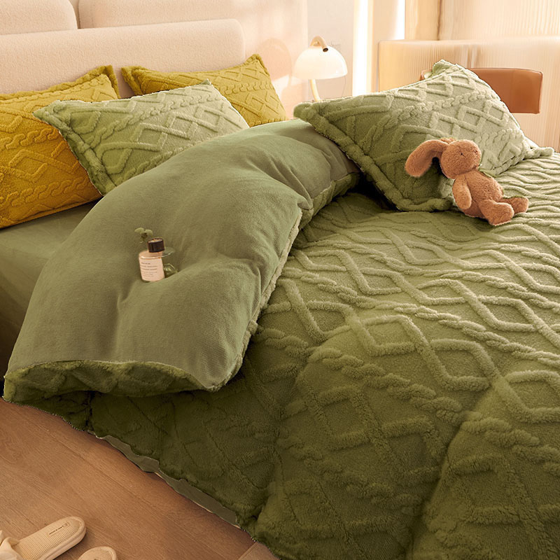 Чаршаф Milk Velvet, жакардово тъкане, модерен стил, реактивно боядисване