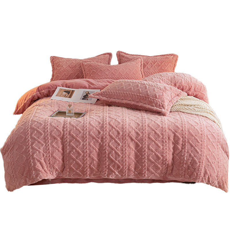 Чаршаф Milk Velvet, жакардово тъкане, модерен стил, реактивно боядисване